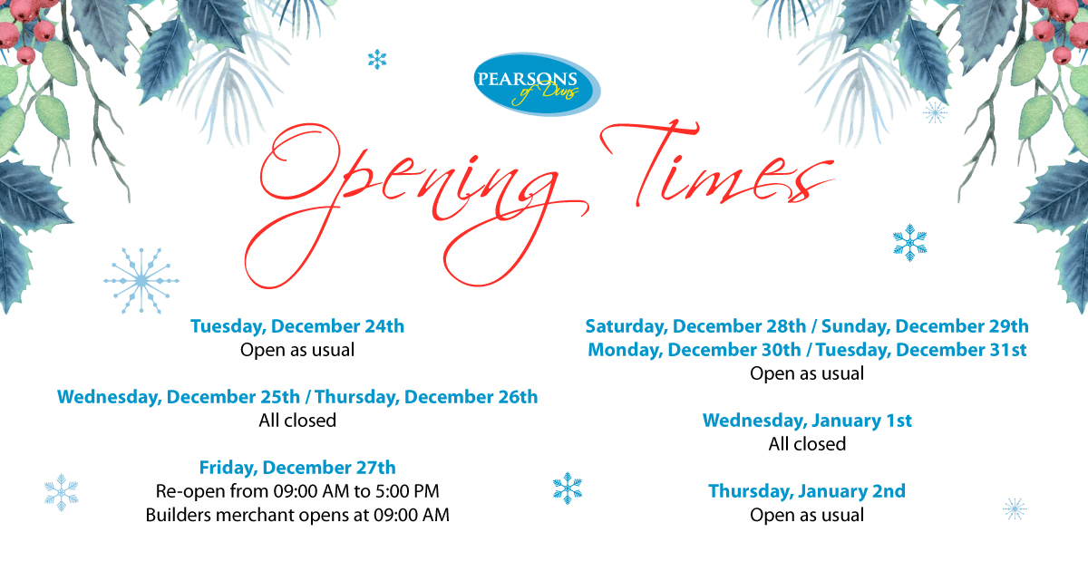 Festive Opening Hours